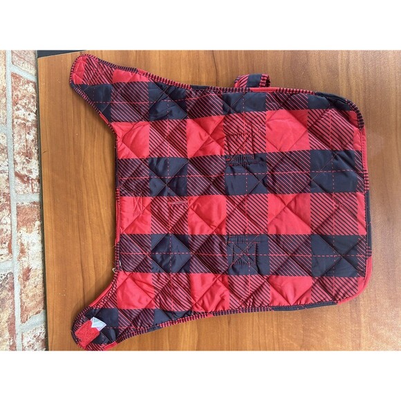St John’s Bark Quality Pet Apparel Dog Quilted Jacket Coat Red Plaid Small - Picture 9 of 10